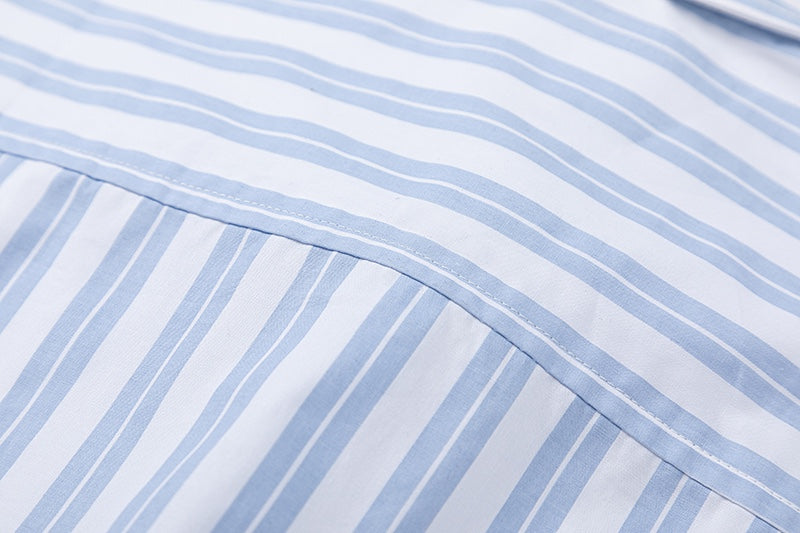 AMI PARIS Unisex Short-Sleeve Striped Shirts