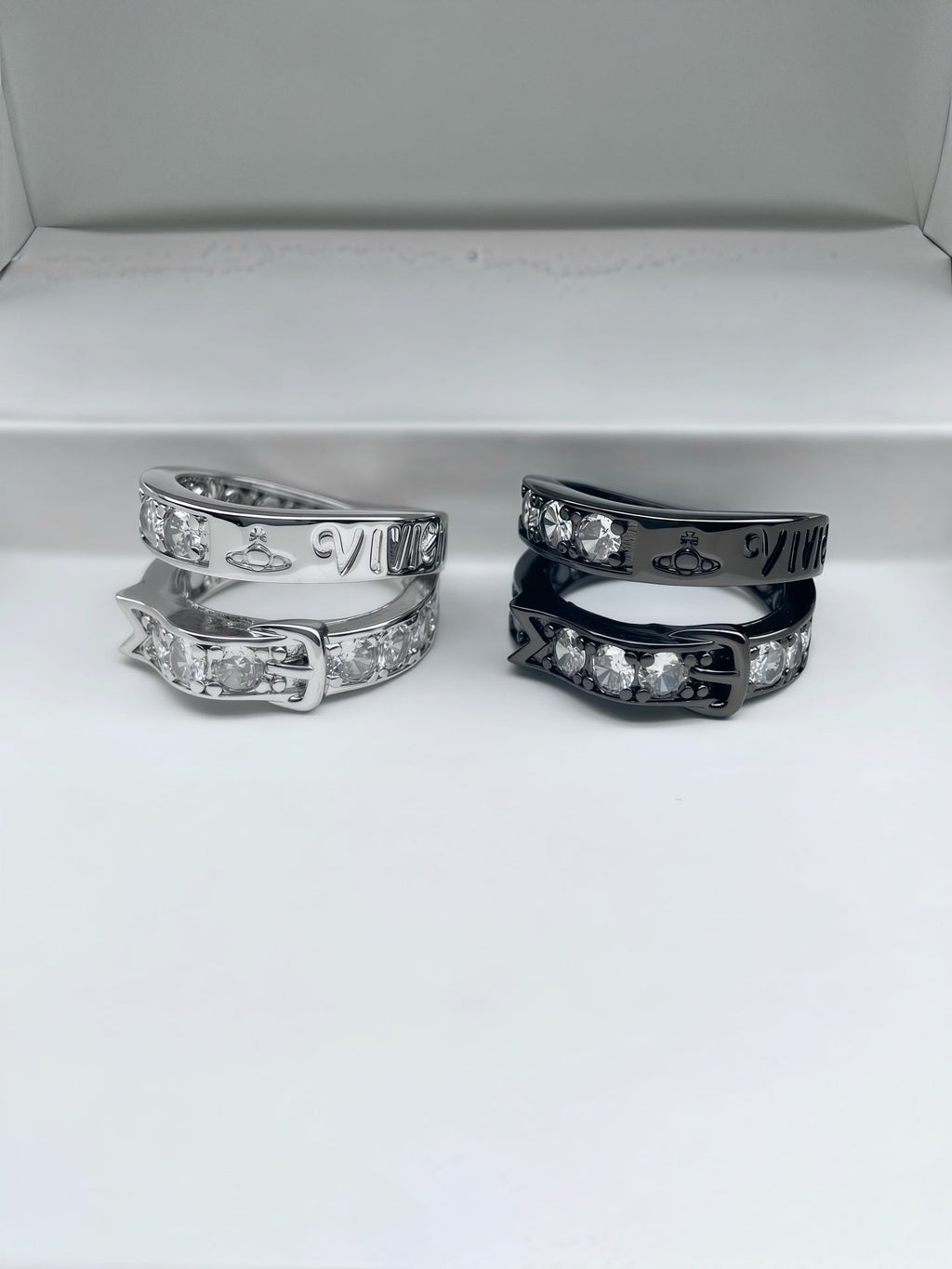 Vivienne Westwood Full-Rhinestone Letter Ring