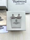 Vivienne Westwood Saturn Stud Earrings (Full Rhinestone)