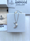 Vivienne Westwood 2026 Full-Rhinestone Fishbone Clavicle Necklace
