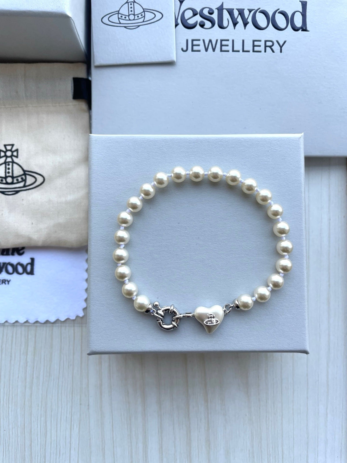 Heart & Pearl Bracelet